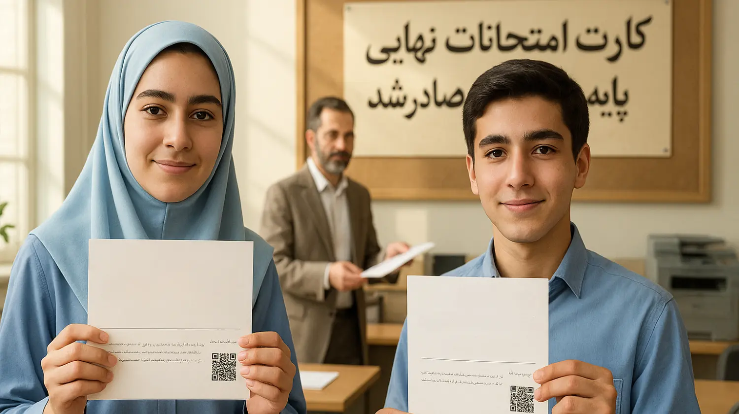 کارت امتحانات نهایی دوازدهم سال ۱۴۰۴ + مراحل دریافت